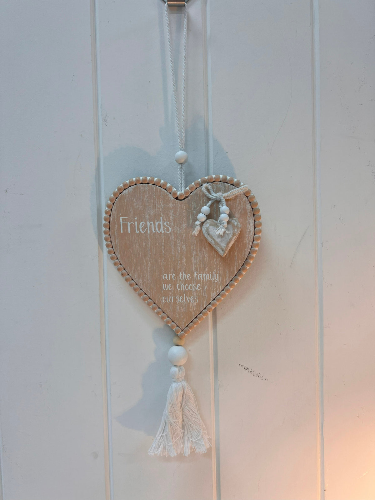 Friends Heart Shaped Hanging Plaque with Tassel