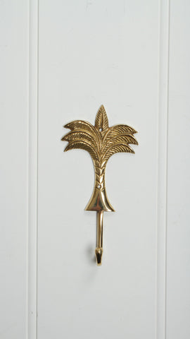 Belize Brass Palm Tree Wall Hook