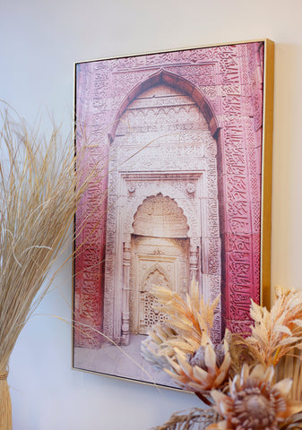 Blaise Moroccan Doors Canvas In Gold Frme 90 x 60 x 5cm