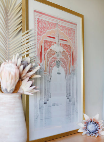 Brielle Vestibule Art Framed In Glass 90 x 60cm