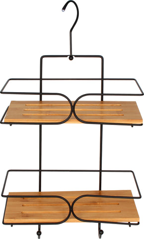Bamboo Shower Caddy Matte Black