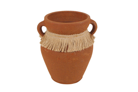 Aicha Terracotta Vase 21cm - Decorative Terracotta Vase for Home Decor in Australia