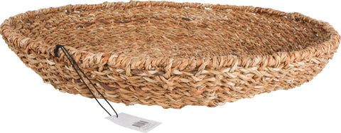 Shop Fraser Seagrass Round Tray With Iron Frame