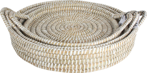 Elliot Set Of 3 Kans Grass Trays With Handle