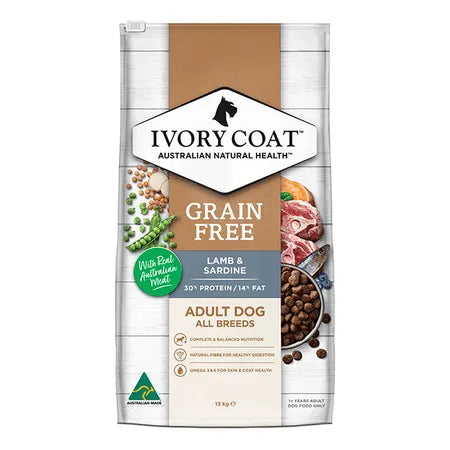 Ivory Coat GRAIN FREE Lamb & Sardine 13kg