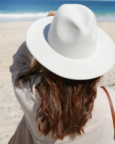 Luna Fedora Hat Cream