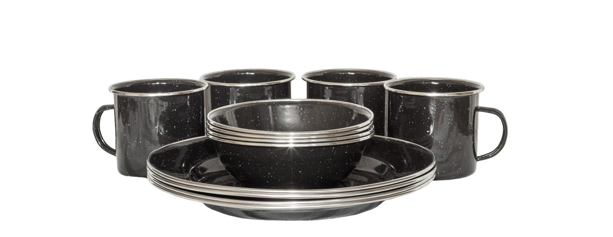 12 Piece Premium Enamel Dinner Set