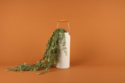 Maja Emboss Milk Can White 28 x 12 x 9cm