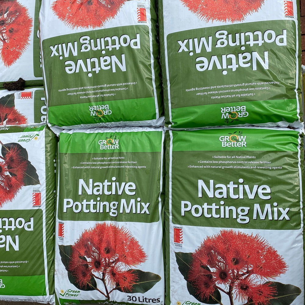 Grow Better Native Potting Mix 30L genuine packaging