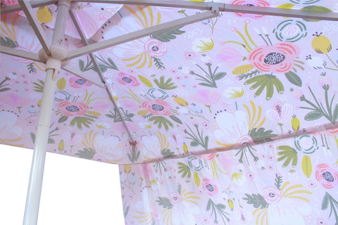 Good Vibes™ Beach Cabana, Removeable Back Wall, UPF 50+, Carry Bag - Peony Bloom