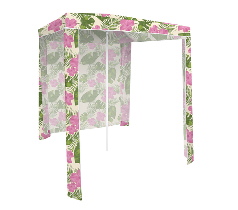 Good Vibes™ Beach Cabana, Removeable Back Wall, UPF 50+, Carry Bag - Hawaiian Shore