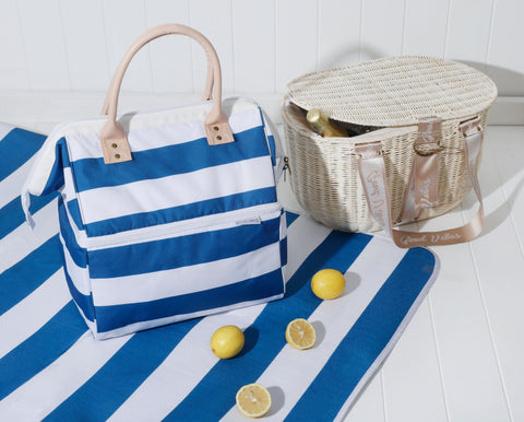 Insulated Picnic Cooler Bag  - Hamptons Navy