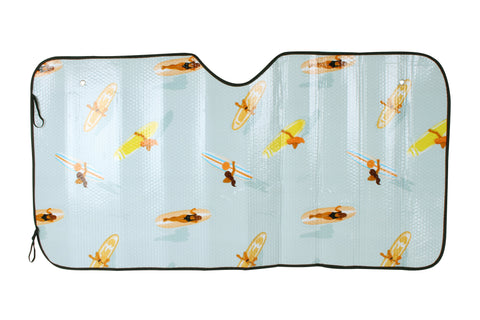 Good Vibes™ Car Sun Shade 140 x 70cm - Sunday Surf