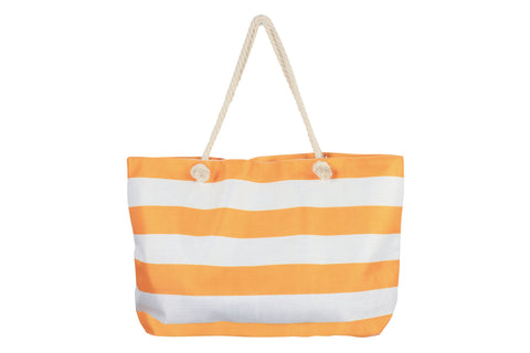 Retro Stripes Mango Jumbo Beach Bag
