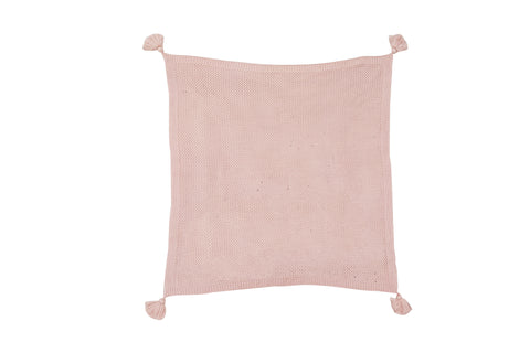 Barnes Chunky Knit Throw With Tassels Blush