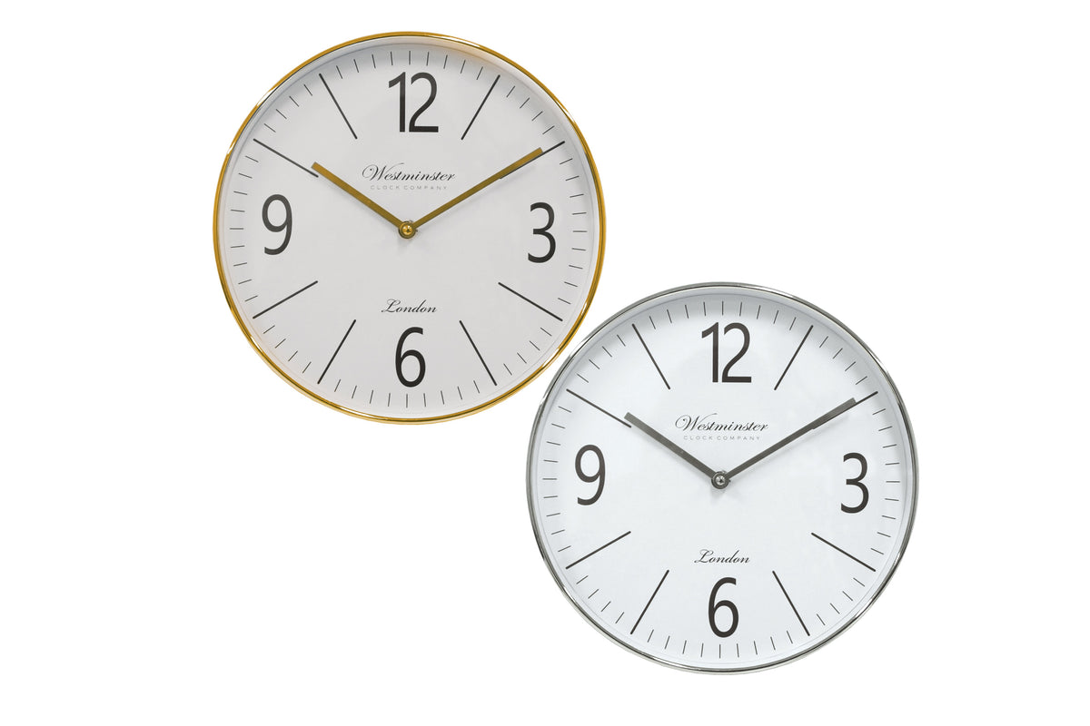 Barnet Metal Clock Silver Or Gold