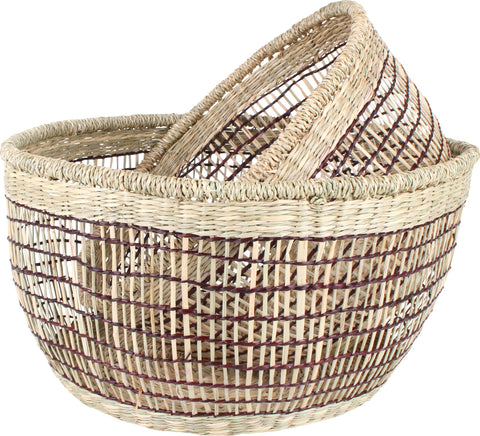 Blake Set Of 2 Storage Basket Round