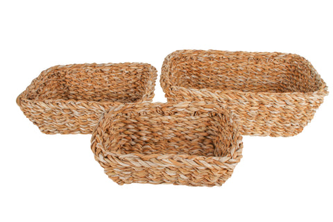 Coolangatta Set Of 3 Seagrass Rectangle Basket