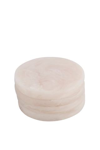 Ophelia Set of 4 Resin Coasters - Pearl