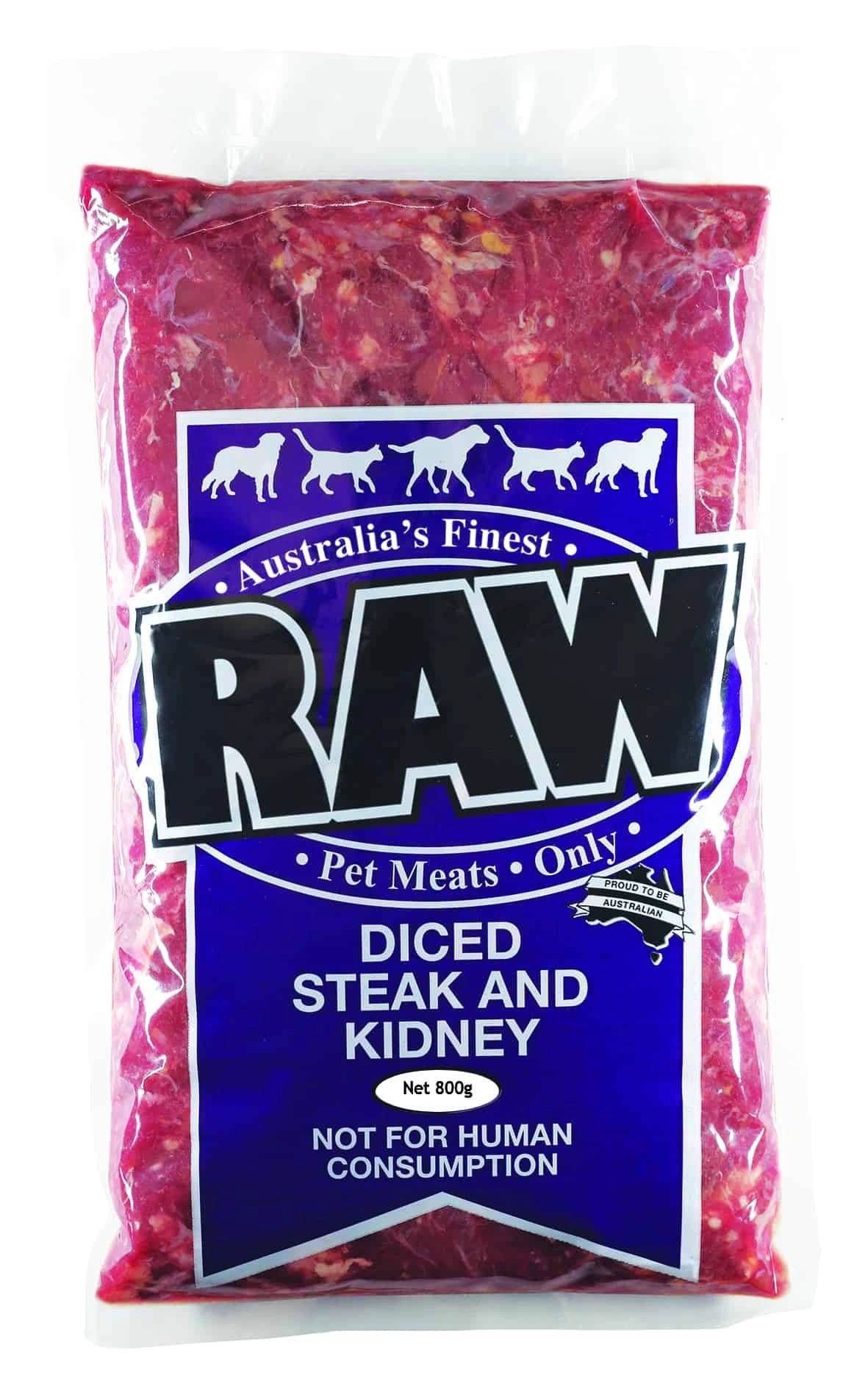 RAW Pet Meats Steak & Kidney 800g
